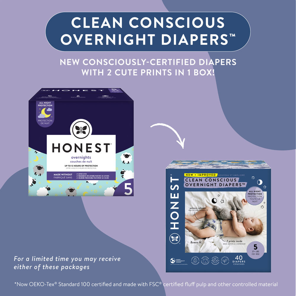 Overnight Diaper Box Night Time Baby Diapers Honest